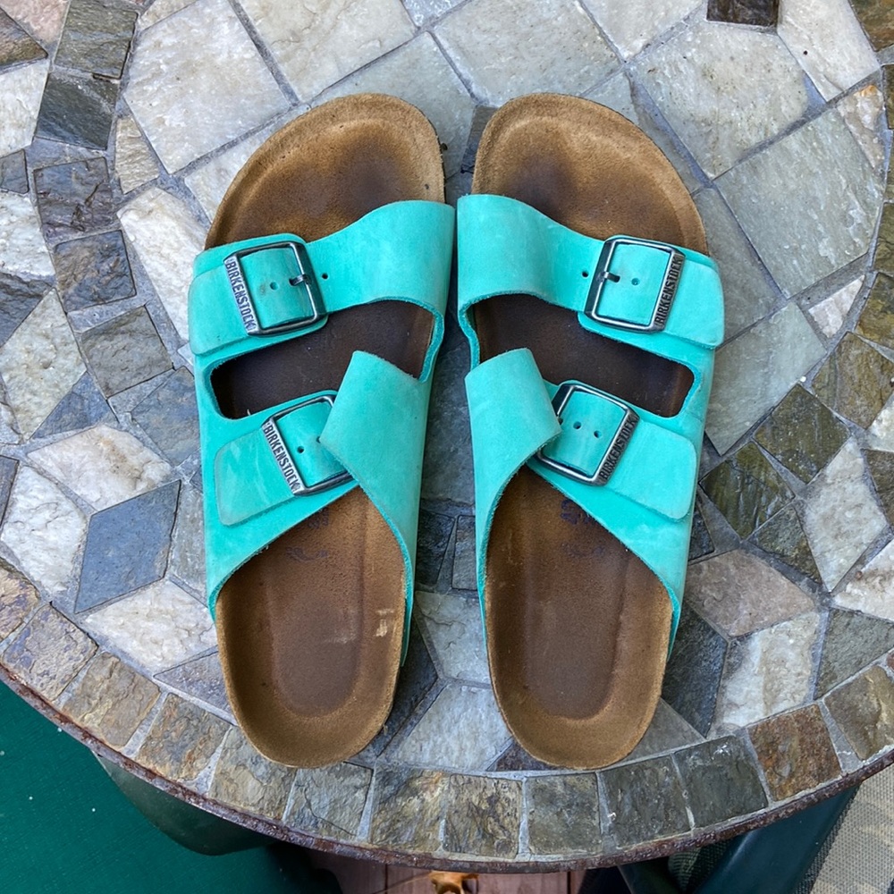 Turquoise Nubuck Birkenstock